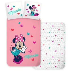 Disney Bettwäsche Disney Minnie Whisper Kinderbettwäsche 100×135 cm, 40×60cm, 100% Baumwolle