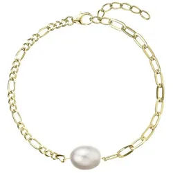 EVOLUTION Armband Stilvolles vergoldetes Armband mit echter Perle 23026.1