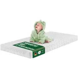 Kindermatratze Babymatratze, Jugendmatratze, atmungsaktiv & waschbarer Bezug, Dreamstar, 9 cm hoch, ohne Spannbettlaken (60x120, 70x140, 80x160, 90x200, 120x200, 140x200) weiß 60 cm x 120 cm x 9 cm