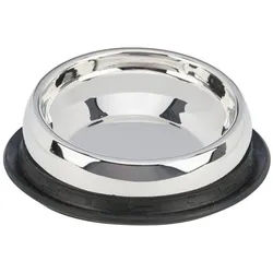 TRIXIE Futternapf Kurznasennapf, Edelstahl 250 ml | Ø 19 cm