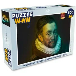 MuchoWow Puzzle Wilhelm von Oranien - Adriaen Thomasz - Gelb, 500 Puzzleteile, Foto-Puzzle, Bilderrätsel, Puzzlespiele, Spielzeug gelb 34 cm x 48 cm x 2 cm