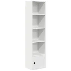 vidaXL Bücherregal Bücherregal Weiß 31x24x127 cm Holzwerkstoff, 1-tlg. weiß