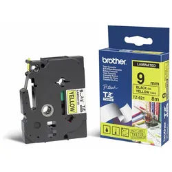 Brother Beschriftungsband BROTHER Schriftband TZ-621 9mm 8m schwarz auf gelb
