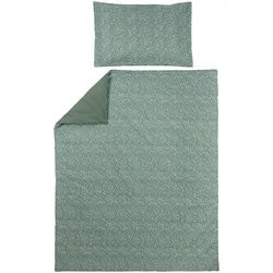 Meyco Baby Kinderbettwäsche Cheetah, Uni Forest Green, Jersey, 1 teilig, 100x135cm grün