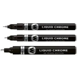 MOLOTOW 3er-Set Lackmarker »LIQUID CHROME™« 1 + 2 + 4 mm silber