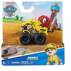 Paw Patrol: Welpentruppe Rennfahrer-Auto, 1:64 - Rubble