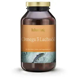Dr. Peter Hartig Omega 3 Lachsöl, für Herz, Augen, Gehirn, Fettsäuren, EPA, DHA, Kapseln, 250 Kapseln, 4-Monats-Vorrat, à 340 g, Omega 3 Lachsöl 250 Kapseln EPA DHA Vitamin E