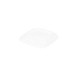Greenbox Becherdeckel, Zuckerrohr, quadratisch, 80 x 80 cm, Umweltfreundlicher Einwegdeckel aus Zuckerrohr zum sicheren Verschließen, 1 Packung = 50 Stück