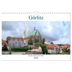 CALVENDO Wandkalender Görlitz - geteilte Stadt an der Neiße (Wandkalender 2026 DIN A4 quer) 29.7 cm x 1 cm x 21.0 cm