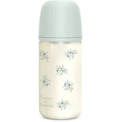 Suavinex Poetry SX Pro Physiological Glass M Glas-Babyflasche 3 m+ Medium Flow - Blue 240 ml