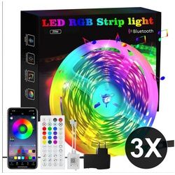 ZMH LED-Streifen RGB einstellbar mit Fernbedienung App LED-Streifen Whonzimmer, 20M, Music Sync mit Ferbedienung RGB Esszimmer Flur