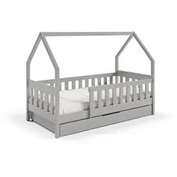 Masseno Kinderbett Bella mit Bettkasten 80x190 cm Hellgrau , Holz , 80x190 cm , Babymöbel & Kindermöbel, Kinderzimmer & Jugendzimmer, Kinderbetten, Spielbetten