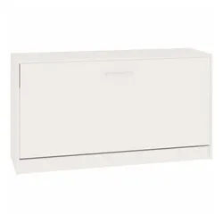 vidaXL Schuhregal Schuhbank Hochglanz-Weiß 80 x 24 x 45 cm Holzwerkstoff, 1-tlg.