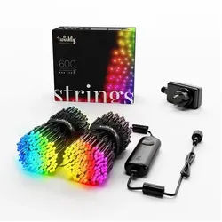 Strings - 600 App-Controlled RGB LEDs. 48 Meters. Black Wire.