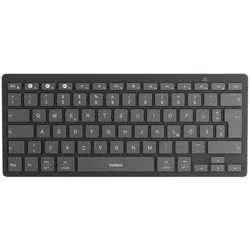 Inateck für iPad Pro/Air/Mini/Windows/Android/IOS, Ergonomisches Design Wireless-Tastatur (Ultraslim, Vergrößerte Tastenkappen, 3 Bluetooth) grau