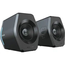 EDIFIER G2000 Desktop-Lautsprecher (Aktives Lautsprechersystem mit 12 RGB-Lichteffekten und drei voreinstellbaren Soundmodi: Gaming, Music, Movie, Schwarz