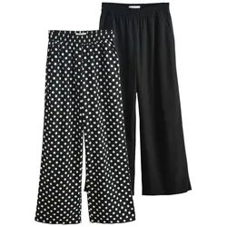 Next Dehnbund-Hose 2er-Pack Hosen mit Stretch + Leinen, Kurzgröße (2-tlg) schwarz 18 (GB: 8 Petite)