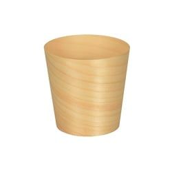 Papstar Pure Fingerfood-Schalen Holz, rund, Kiefernholz-Schalen für Fingerfood-Spezialitäten, 1 Packung = 50 Stück, Ø 6 cm