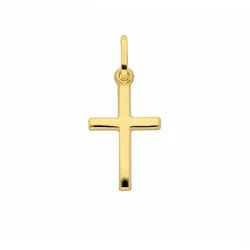 Adelia ́s Kettenanhänger Damen & Herren 585 Gold Kreuz Anhänger, Goldschmuck für Damen & Herren goldfarben