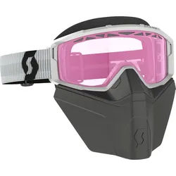 Scott Primal Safari Facemask Weiß/Rosa Ski Brille, weiss-pink für Männer