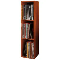 Mid.you Schallplattenregal , Nussbaumfarben , Holzwerkstoff , 2 Fächer , 34x115x29 cm , Wohnzimmer, TV Möbel, CD-Regale