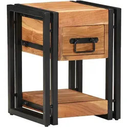 vidaXL Nachttisch 2 pcs Braun 30 x 30 x 40 cm Massivholz Akazie