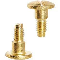 100 Schlitzschrauben für Buchschrauben, 7,5 mm, mit 4 mm Verlängerung, vermessingt, Metall, gold