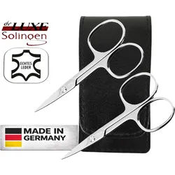 EloModa Nagelschere 2x Solingen Nagelschere gehärteter Stahl – Extra scharf mit gebogener, (2-tlg), gebogener Schnittfläche silberfarben