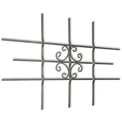 vidaXL Fenster Fenstergitter 69x114 cm silberfarben