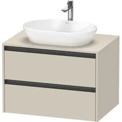 Duravit Ketho.2 Konsolenwaschtischunterbau wandhängend Taupe Supermatt 800x550x568 mm - K24895083830 K24895083830000