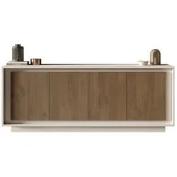 freiraum Sideboard Siena, 4 Türen, Soft-Close, Cashmere / Mercure Eiche Dekor - 207x80x50 BxHxT