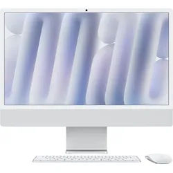 Apple iMac 24" CTO iMac (23,5 Zoll, Apple Apple M4 M4, 10‐Core GPU, 24 GB RAM, 256 GB SSD, Luftkühlung) silberfarben