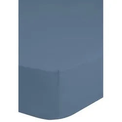 Mid.you Spannleintuch , Blau , Textil , 180x220 cm , Oeko-Tex® Standard 100 , Rundumgummi, bügelleicht, spielend leicht zu überziehen , Heimtextilien, Bettwäsche & Leintücher, Leintücher, Spannleintücher