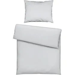 Novel Bettwäsche , Silberfarben , Textil , Uni , 140x200 cm , pflegeleicht, atmungsaktiv, schadstoffgeprüft , Heimtextilien, Bettwäsche & Leintücher, Bettwäsche, Satin-Bettwäsche