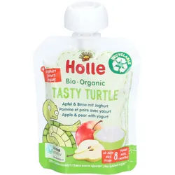 Holle Tasty Turtle Trinkflasche Apfel & Birne mit Joghurt