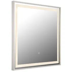 GLOBO LIGHTING Spiegelleuchte, LED-Leuchtmittel fest verbaut, Kaltweiß, Warmweiß, Neutralweiß, Tageslichtweiß, Farbwechsel, Badspiegel Spiegel LED Touch-Steuerung Dimmer Schminklicht Badlampe silberfarben