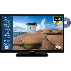 Telefunken XH24SN550MVD 24 Zoll Fernseher / Smart TV (HD Ready, HDR, 12V, DVD) - 6 Monate HD+ inkl.