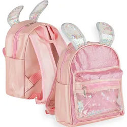 Festivalartikel Kinderrucksack Kindergarten-Rucksack, Rucksack Bunny + Ohren rosa