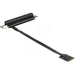 DELOCK 64220 - Riser Karte, M.2 NVMe Key A+E > PCIe x16, 20 cm Kabel