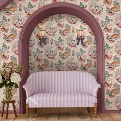 Vliestapete CATH KIDSTON "Painted Kingdom", rosa, B:0,52m H:10m L:10m, Vlies, Tapeten, 10mx52cm (ca. 5m2)
