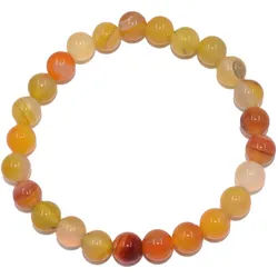Armband FIRETTI "Schmuck Geschenk Energie" Gr. 20, bunt (gelb, orange, rot, gelb, orange, rot), Armbänder, Damen, 20, Silikon Stein, Silikon, Stein, Armband, Made in Germany - mit Onyx, Karneol oder Aventurin