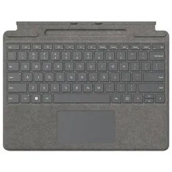 Surface Pro Signature Keyboard - keyboard - with touchpad accelerometer Surface Slim Pen 2 storage and charging tray - platinum - Tastaturen - Grau