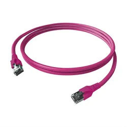 Easylan FlexBoot Patchkabel Cat.6A LAN-Kabel, RJ-45 Männlich (Stecker), RJ-45 Männlich (Stecker) (750.0 cm), S/FTP, CP1KVBVBV0075 lila 1.3 cm x 1.4 cm x 750.0 cm
