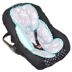 Primawela Sitzverkleinerer Sitzverkleinerer MINKY Einlage Baby Kind für Auto Babyschale Einsatz grau