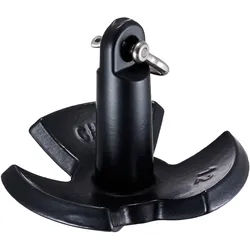 VEVOR Flussanker 12 lbs Bootsanker Gusseisen Schwarz Vinylbeschichtet Schäkel