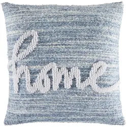 Novel Kissenbezug , Blau, Creme , Textil , Schriftzug , rechteckig , 45x45 cm , Oeko-Tex® Standard 100 , Heimtextilien, Bezüge, Kissenbezüge