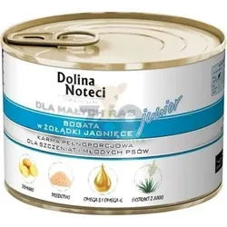 Dolina Noteci PREMIUM für Hunde kleiner Rassen JUNIOR reich an Lammmägen 6x185 g