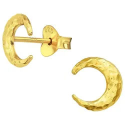 Order & Smile Schmuck Paar Ohrstecker Ohrstecker Mond gold: Ohrringe Silber 925 goldfarben