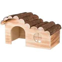 TRIXIE Haus Hanne, Meerschweinchen, Rindenholz / geflammt, 29 x 18 x 18 cm