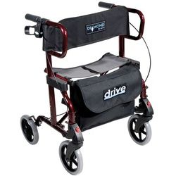 Rollator und Transportrollstuhl in Einem, Diamond Deluxe, optimal für Patienten mit Restkraft 1 St